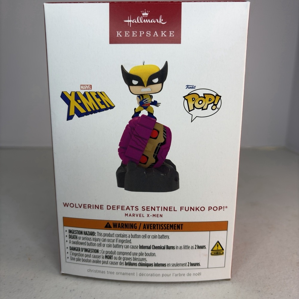 2025 Hallmark Keepsake Wolverine Defeats Sentinel Funko Pop! Light Up Ornament